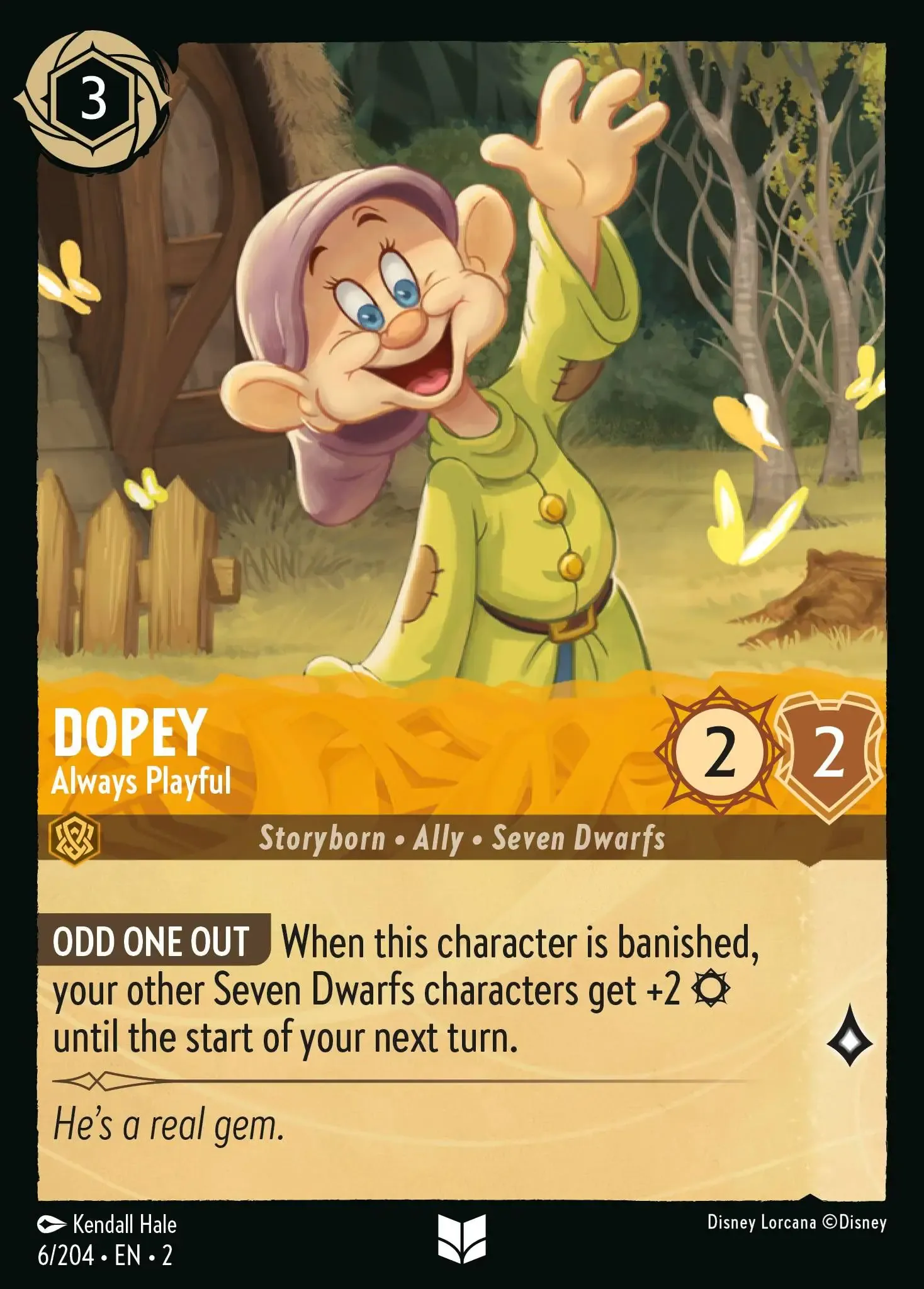 Lorcana - Dopey - Always Playful - Rise of the Floodborn
