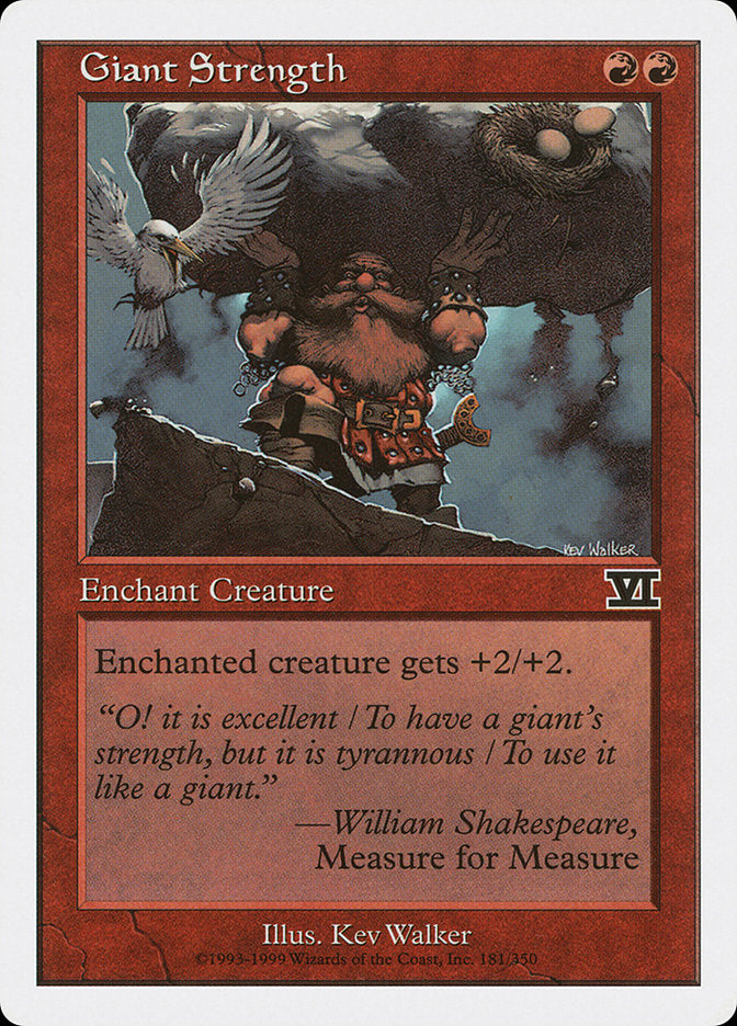 Magic: The Gathering - Giant Strength - Sixth Edition