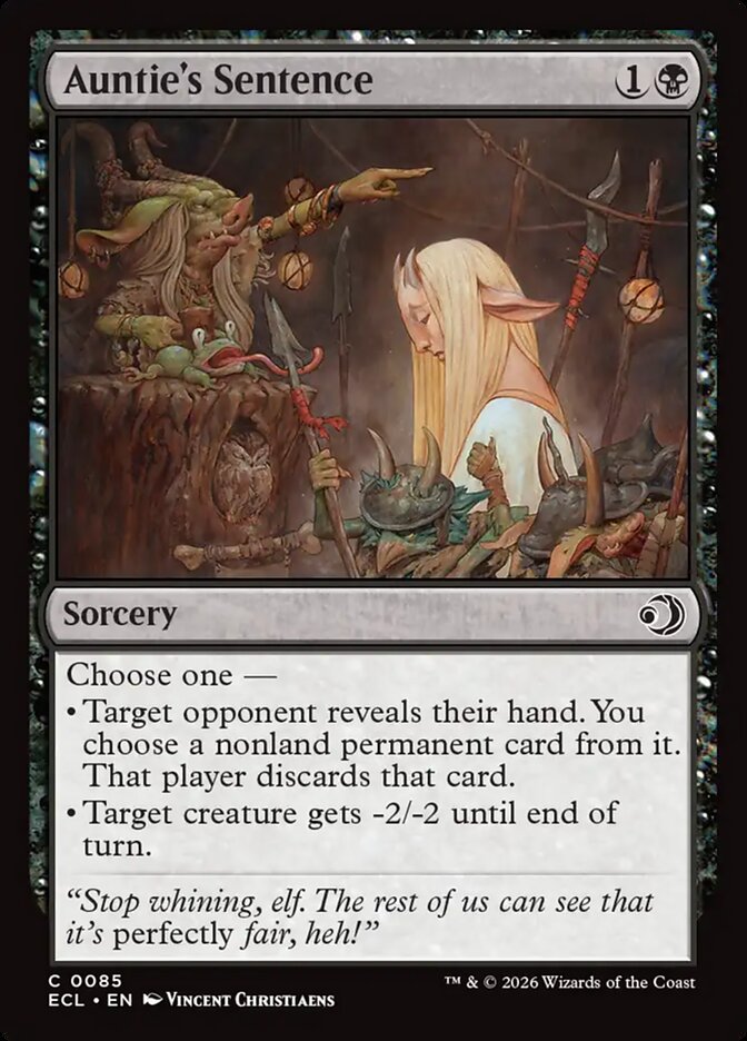 MTG - Auntie's Sentence - Lorwyn Eclipsed (SOS)