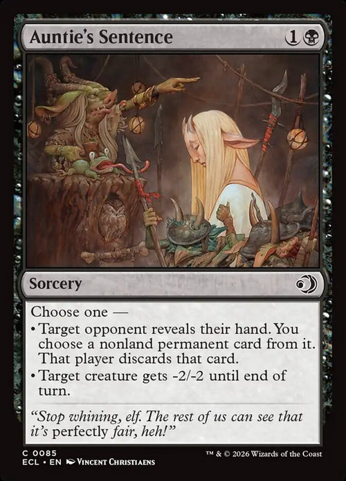MTG - Auntie's Sentence - Lorwyn Eclipsed (SOS)