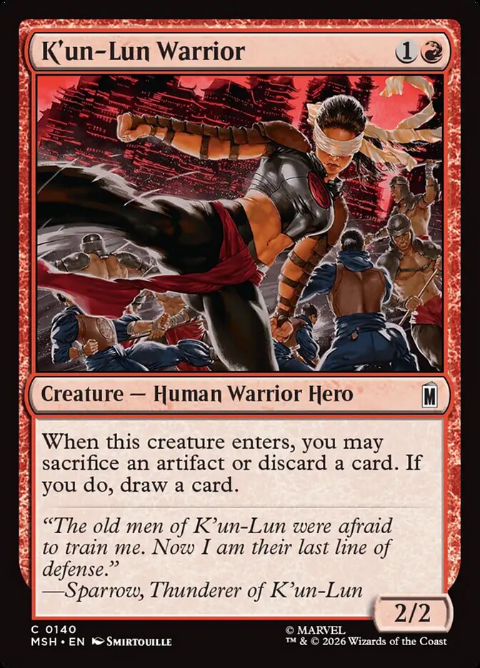 Magic: The Gathering - K'un-Lun Warrior - Marvel Super Heroes