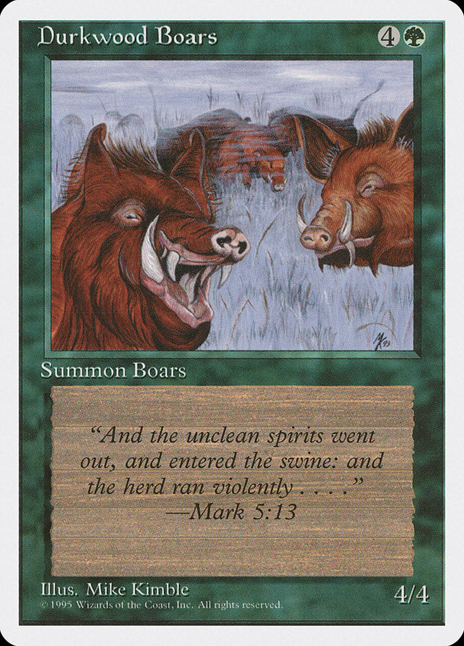 Magic: The Gathering - Durkwood Boars - Fourth Edition