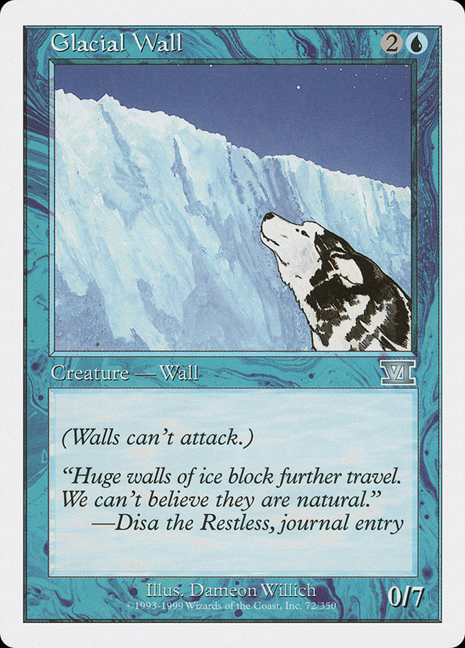 Magic: The Gathering - Glacial Wall - Sixth Edition