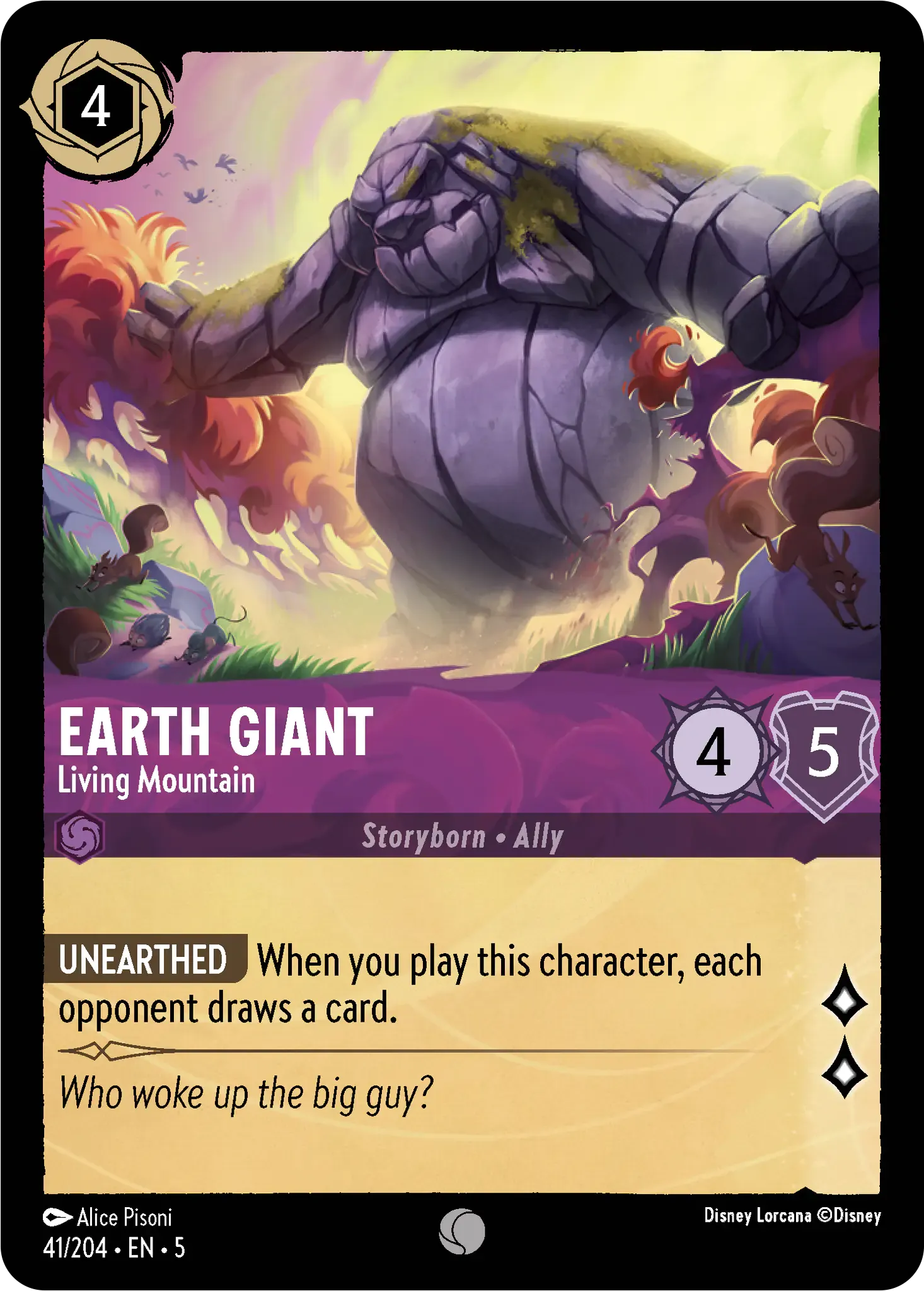 Lorcana - Earth Giant - Living Mountain - Shimmering Skies