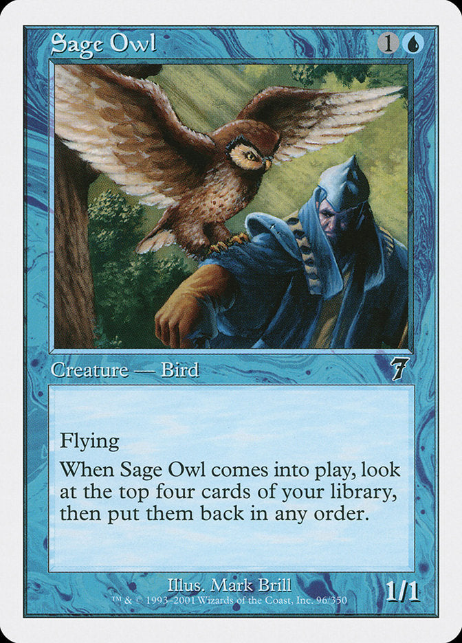 Magic: The Gathering - Sage Owl - Seventh Edition