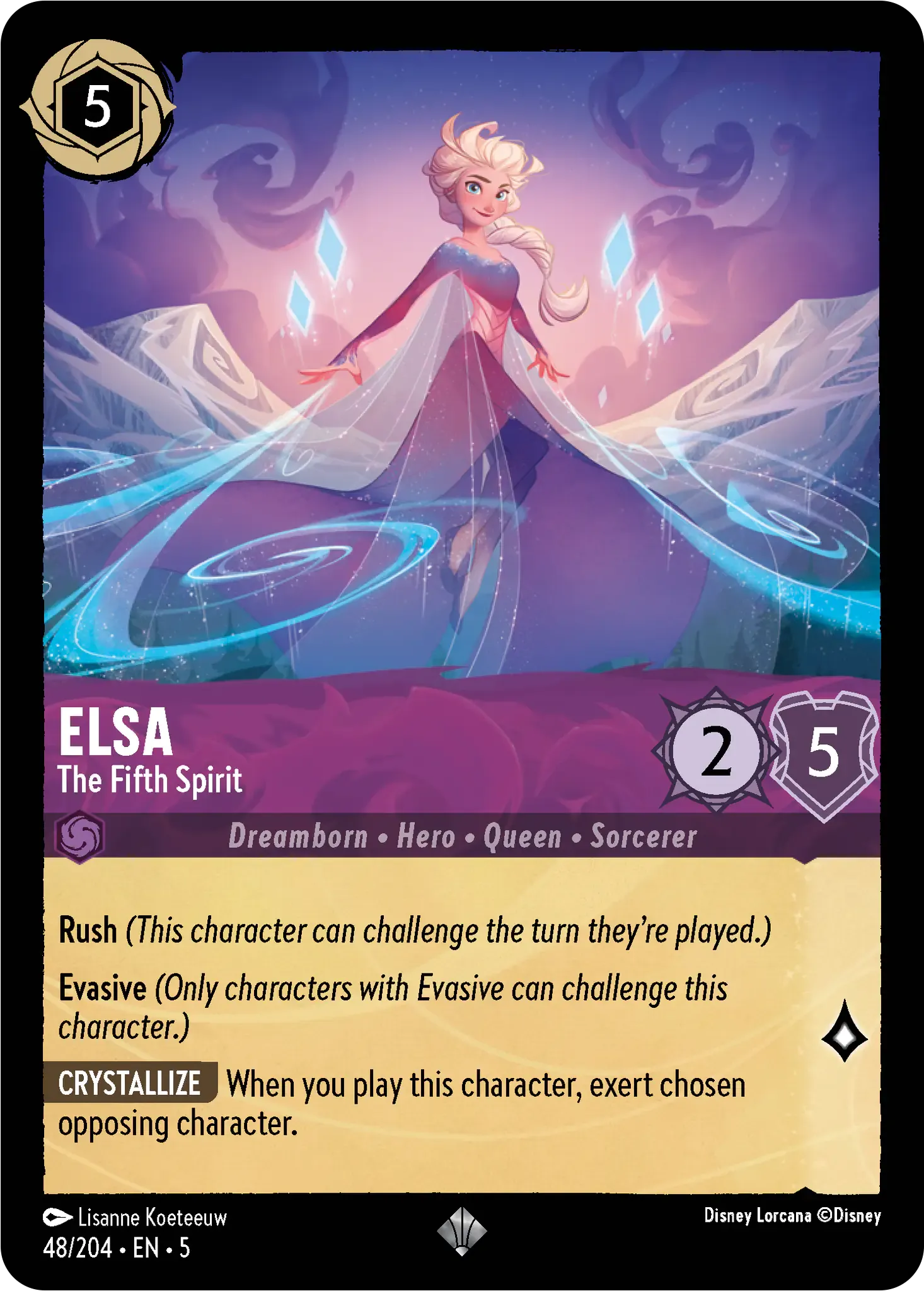 Lorcana - Elsa - The Fifth Spirit - Shimmering Skies