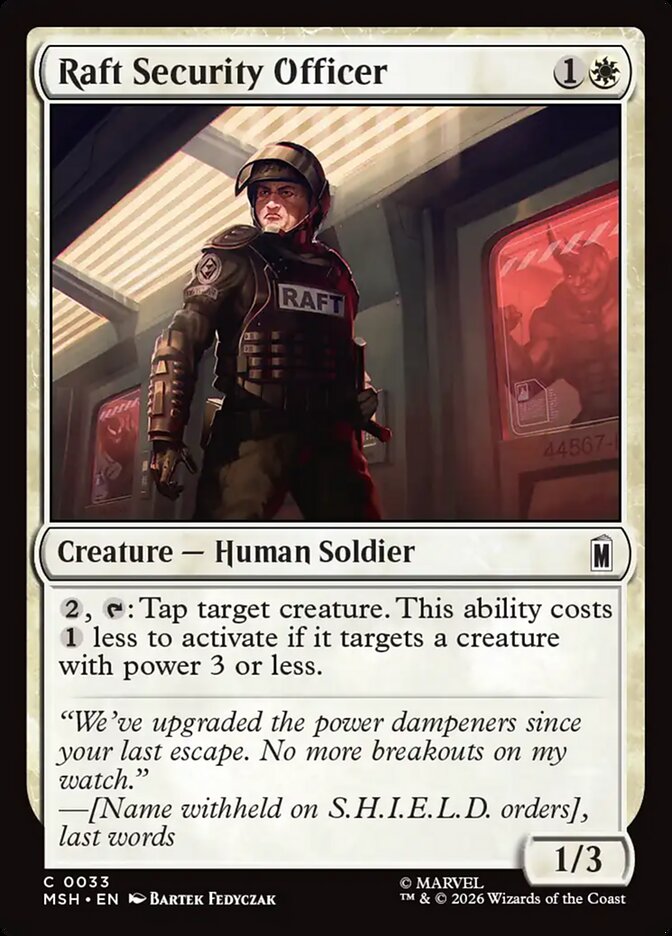 Magic: The Gathering - Raft Security Officer - Marvel Super Heroes
