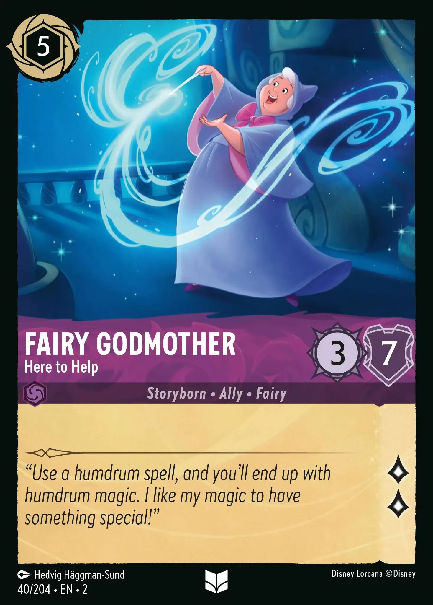 Lorcana - Fairy Godmother - Here to Help - Rise of the Floodborn