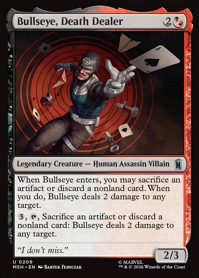 Magic: The Gathering - Bullseye, Death Dealer - Marvel Super Heroes