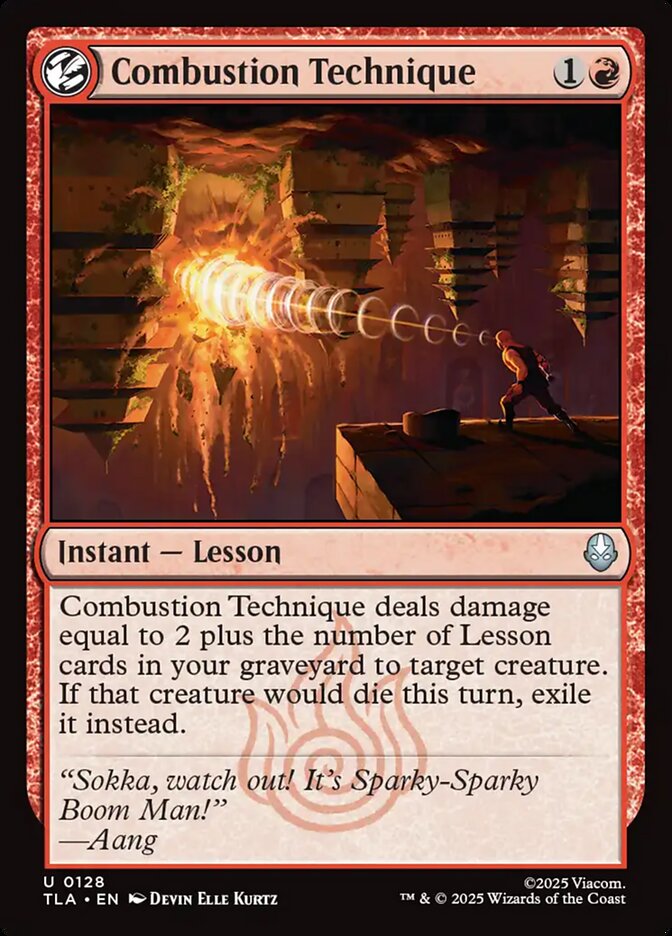 Magic: The Gathering - Combustion Technique - Avatar: The Last Airbender