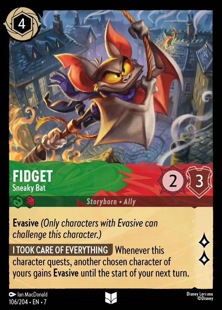 Lorcana - Fidget - Sneaky Bat - Archazia's Island