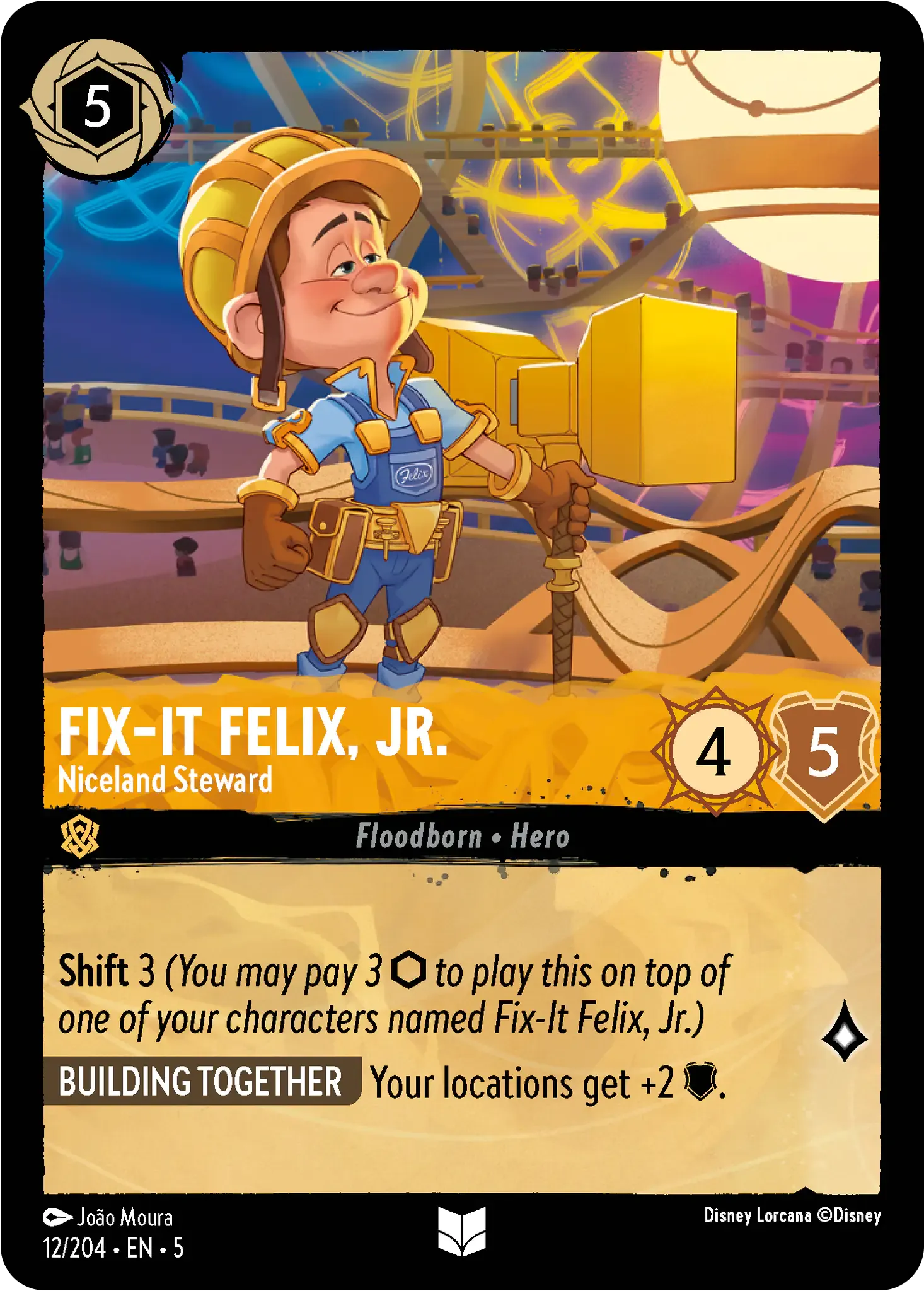 Lorcana - Fix-It Felix, Jr. - Niceland Steward - Shimmering Skies