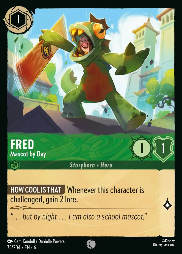 Lorcana - Fred - Mascot by Day - Azurite Sea