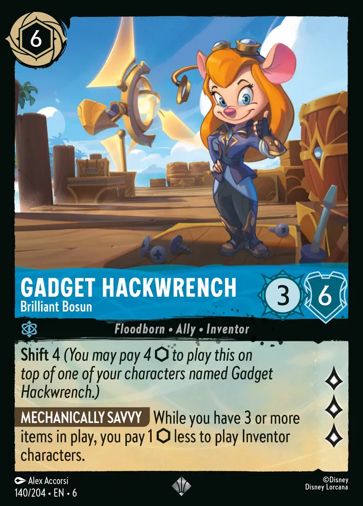 Lorcana - Gadget Hackwrench - Brilliant Bosun - Azurite Sea