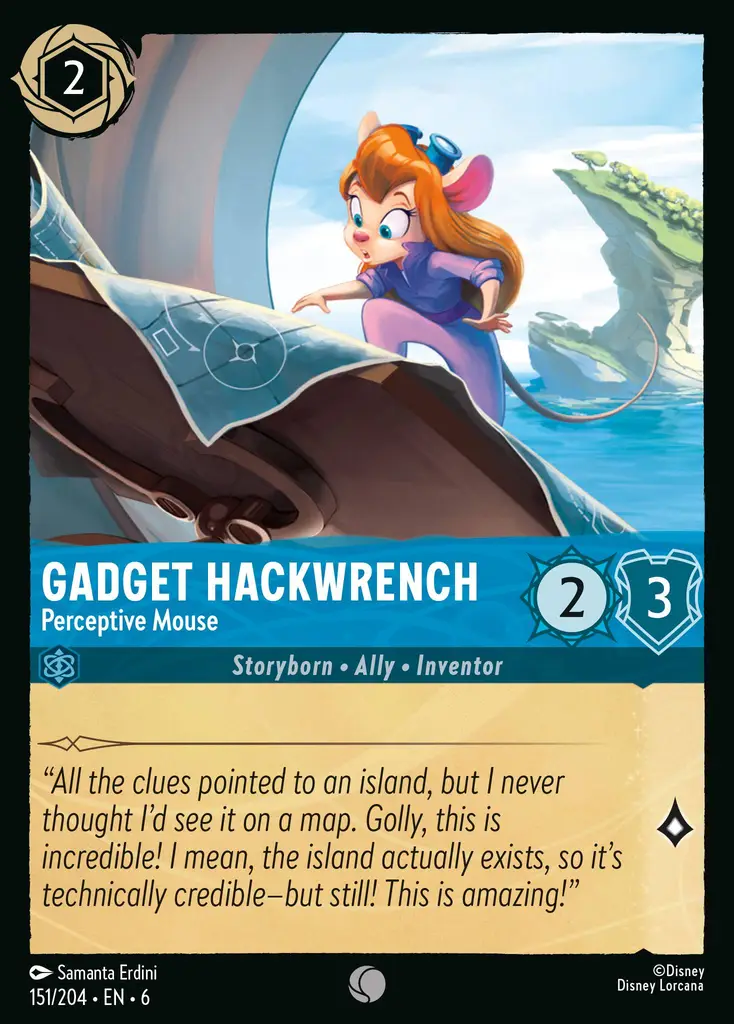 Lorcana - Gadget Hackwrench - Perceptive Mouse - Azurite Sea