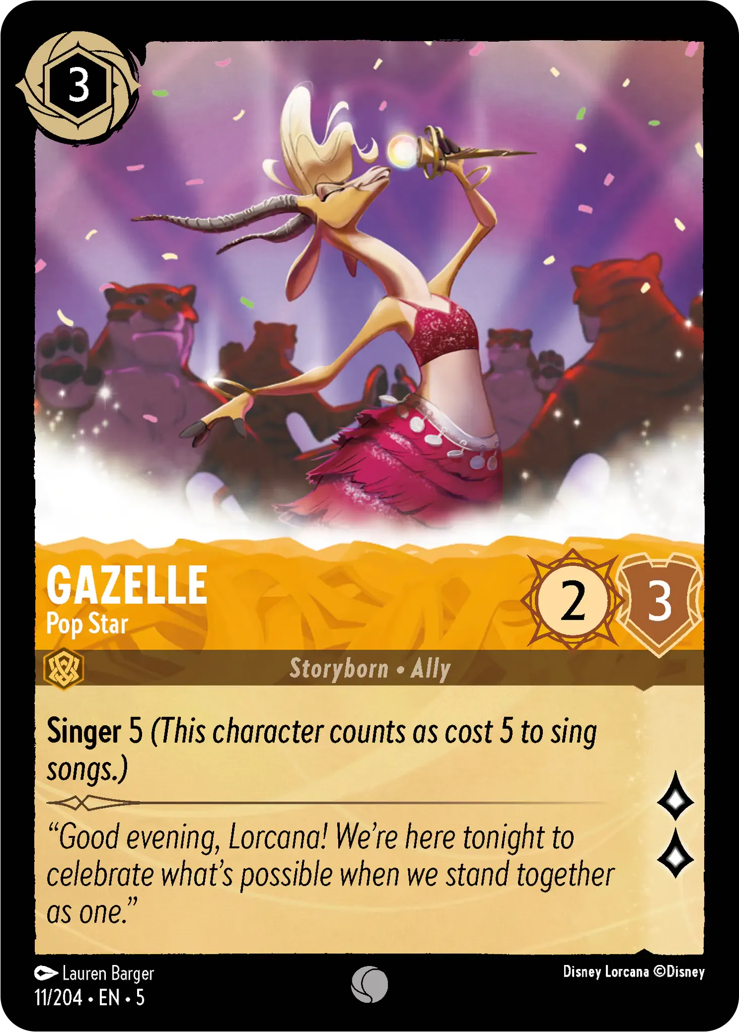 Lorcana - Gazelle - Pop Star - Shimmering Skies