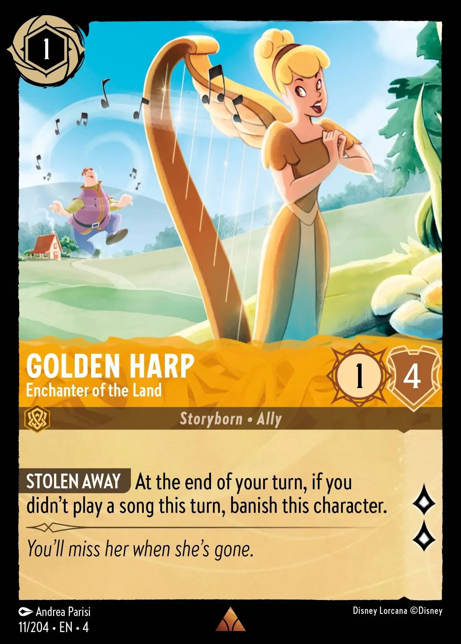 Lorcana - Golden Harp - Enchanter of the Land - Ursula's Return