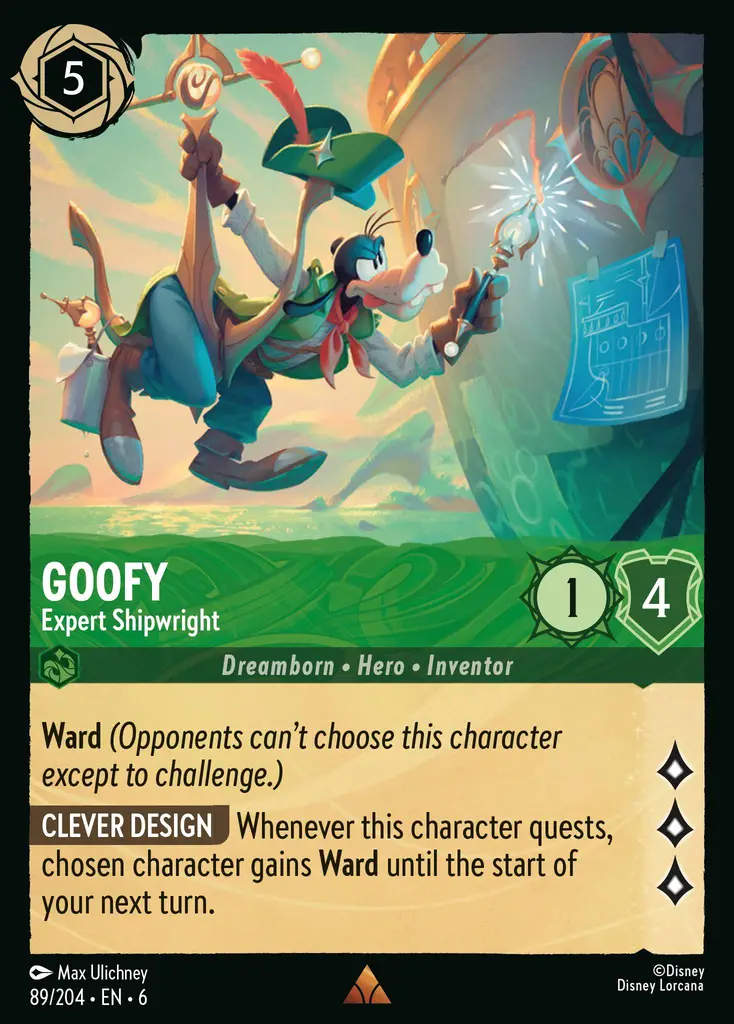 Lorcana - Goofy - Expert Shipwright - Azurite Sea