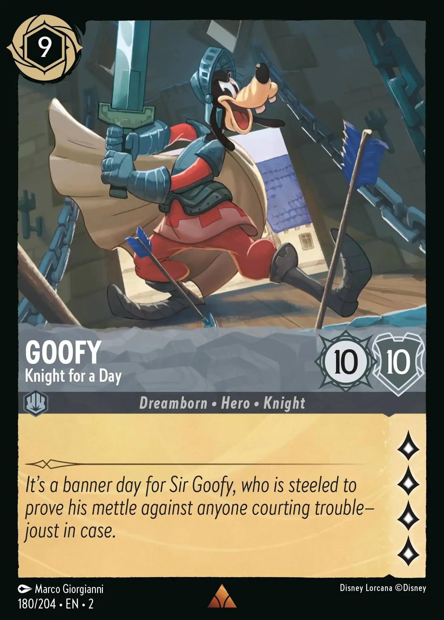 Lorcana - Goofy - Knight for a Day - Rise of the Floodborn