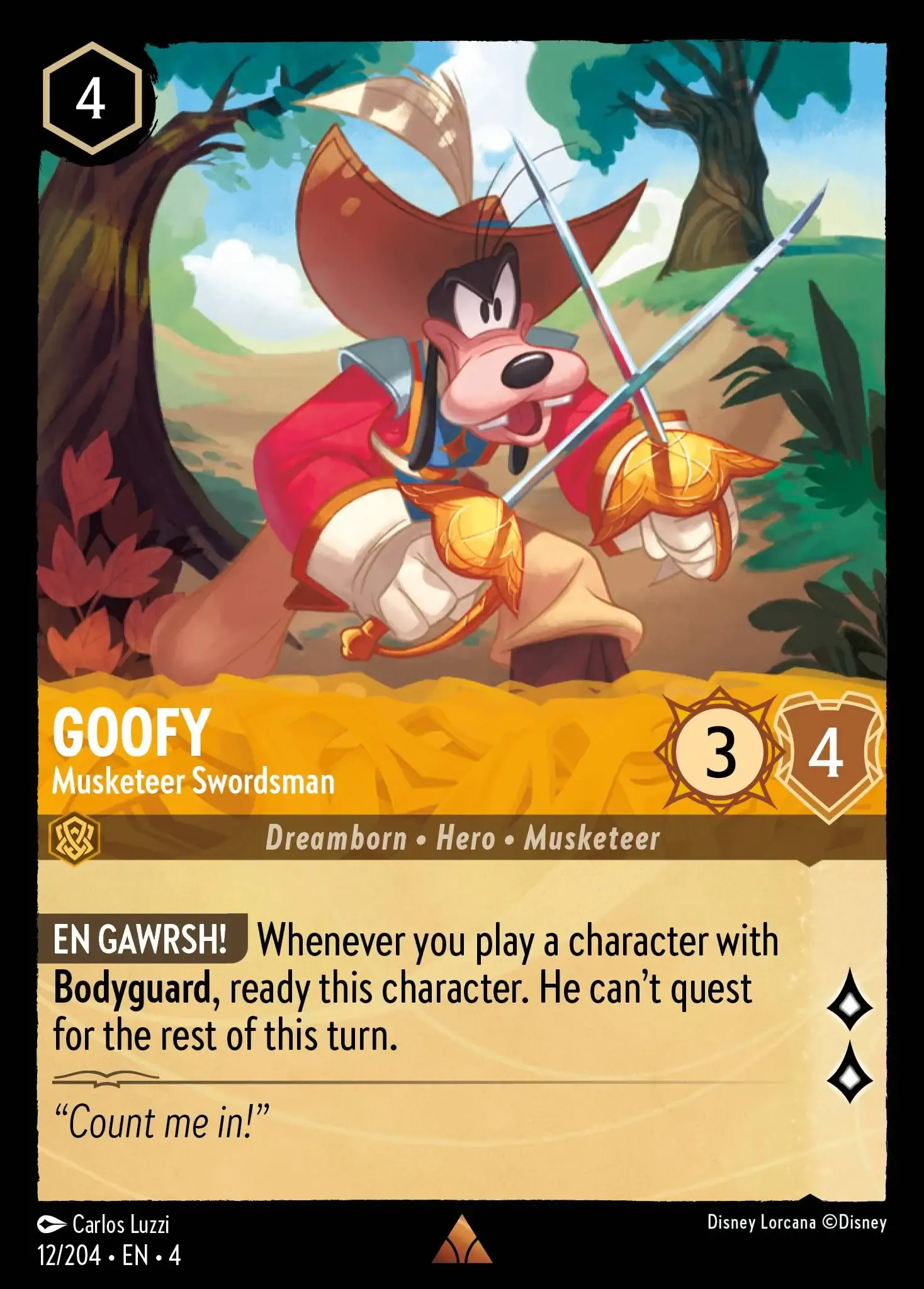 Lorcana - Goofy - Musketeer Swordsman - Ursula's Return