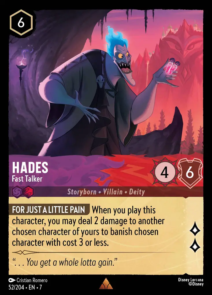 Lorcana - Hades - Fast Talker - Archazia's Island