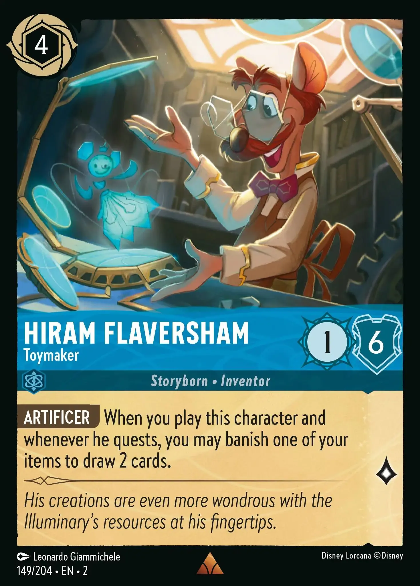 Lorcana - Hiram Flaversham - Toymaker - Rise of the Floodborn