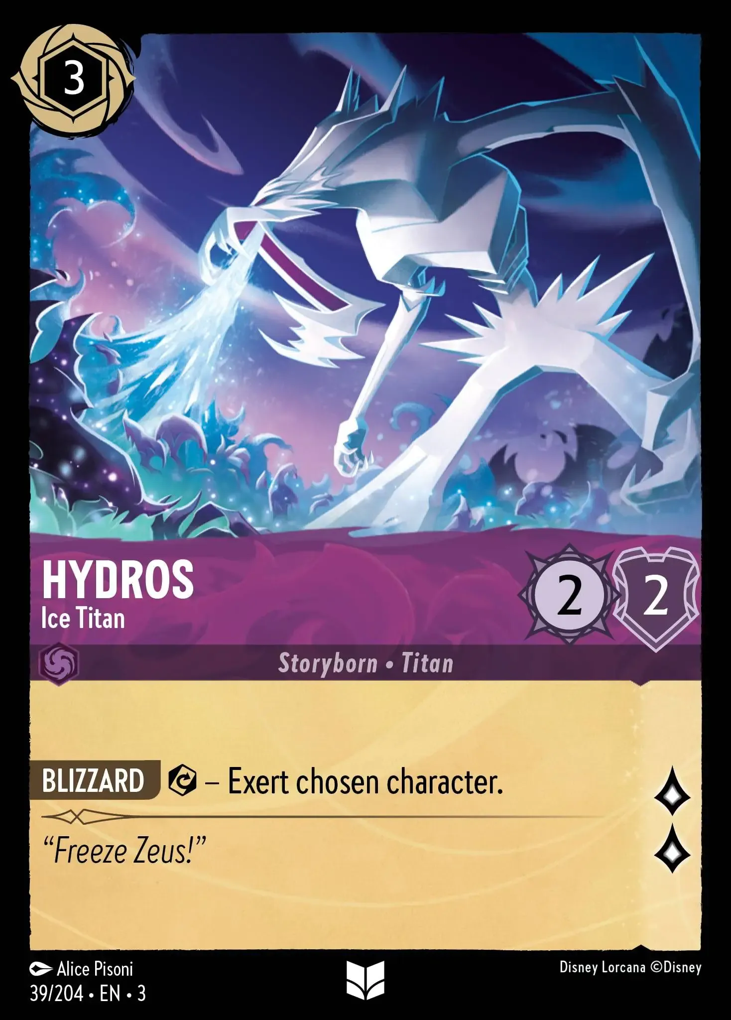Lorcana - Hydros - Ice Titan - Into the Inklands