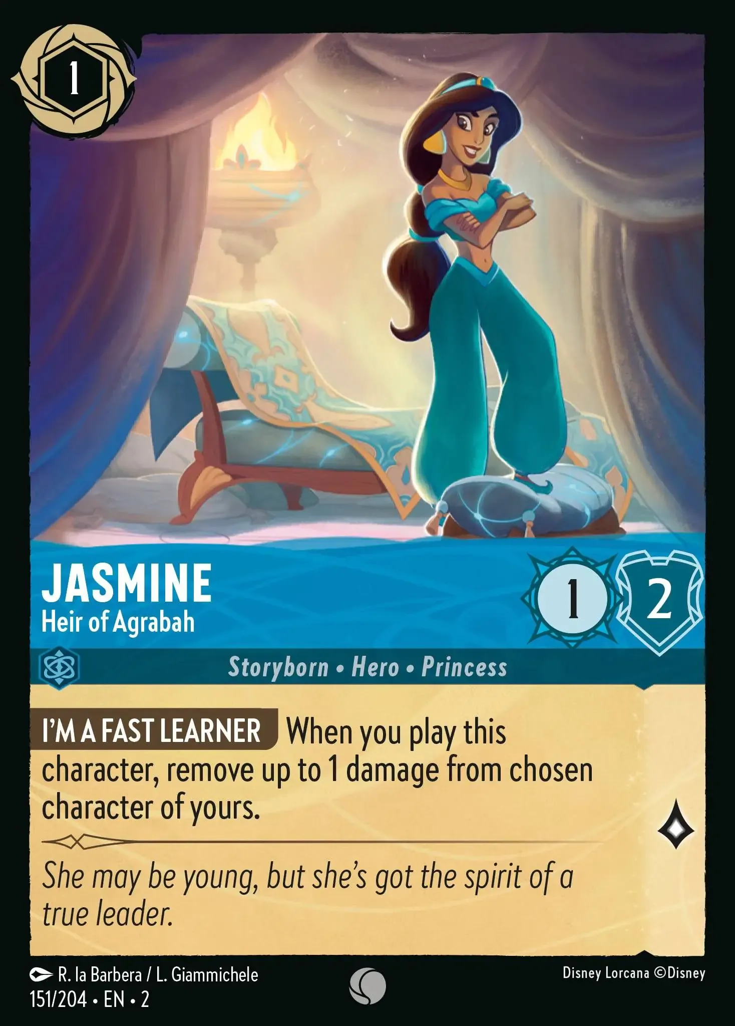 Lorcana - Jasmine - Heir Of Agrabah - Rise of the Floodborn