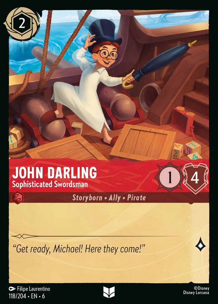 Lorcana - John Darling - Sophisticated Swordsman - Azurite Sea