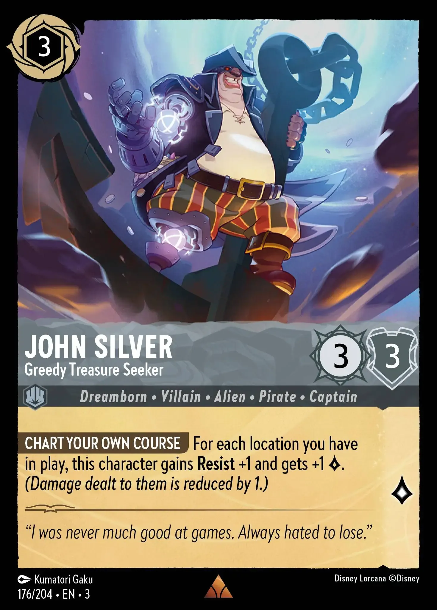 Lorcana - John Silver - Greedy Treasure Seeker - Into the Inklands