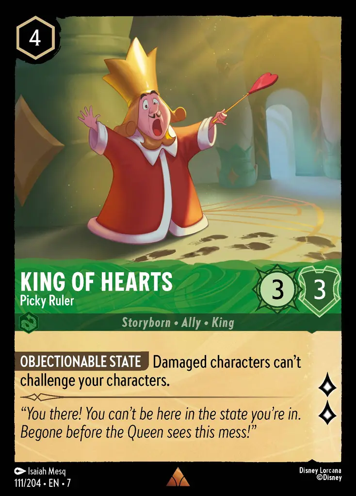 Lorcana - King of Hearts - Picky Ruler - Archazia's Island