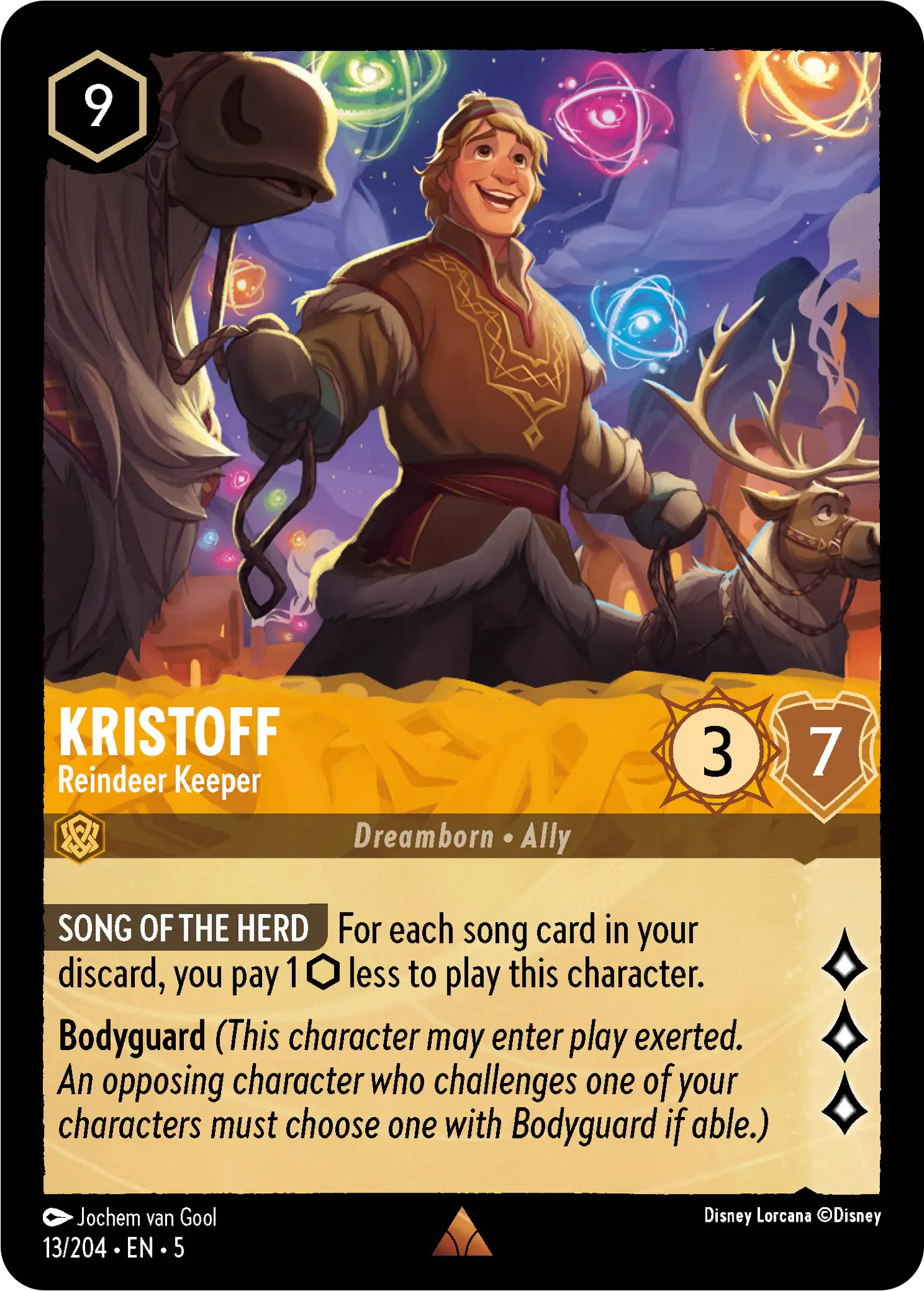 Lorcana - Kristoff - Reindeer Keeper - Shimmering Skies