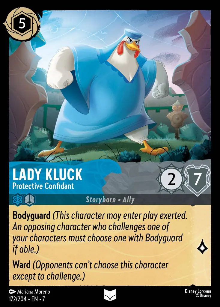 Lorcana - Lady Kluck - Protective Confidant - Archazia's Island
