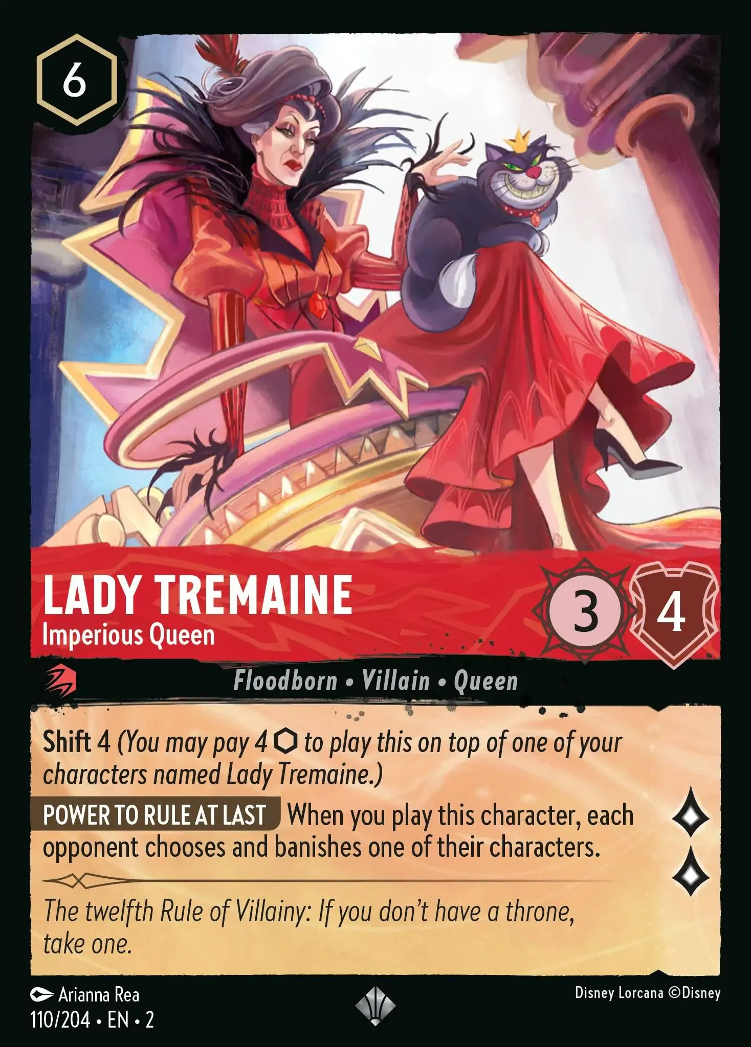 Lorcana - Lady Tremaine - Imperious Queen - Rise of the Floodborn