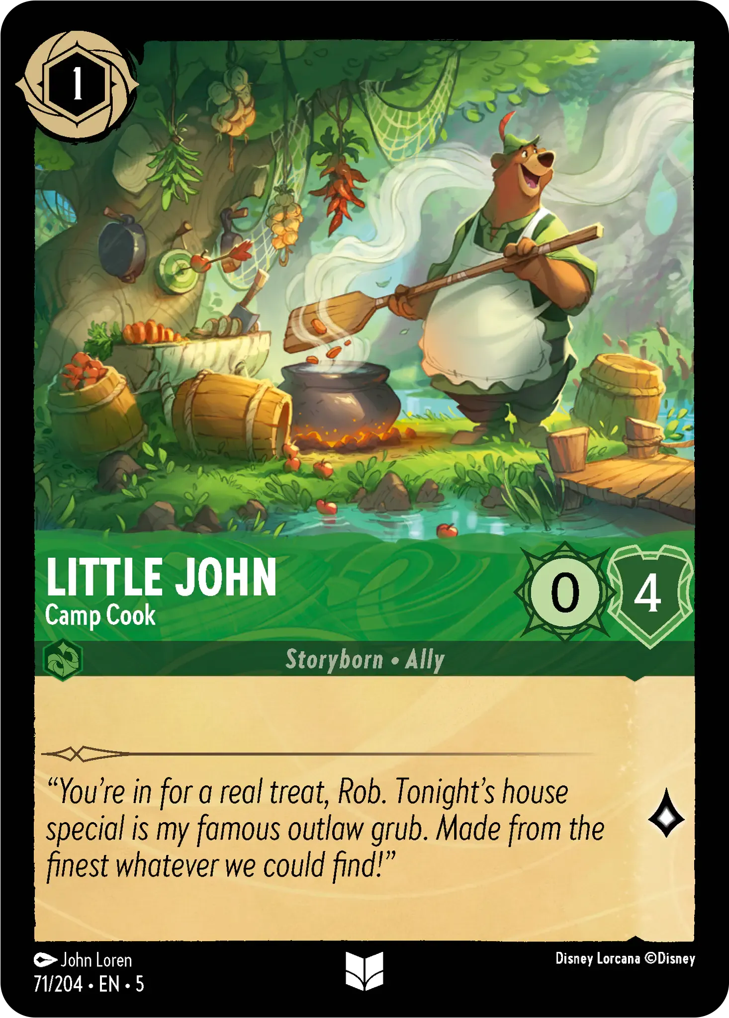 Lorcana - Little John - Camp Cook - Shimmering Skies