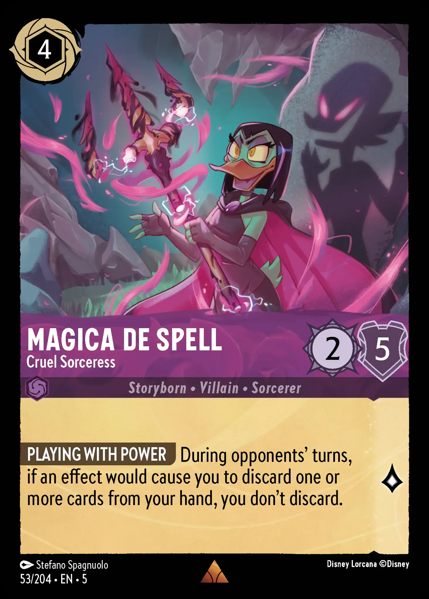Lorcana - Magica De Spell - Cruel Sorceress - Shimmering Skies