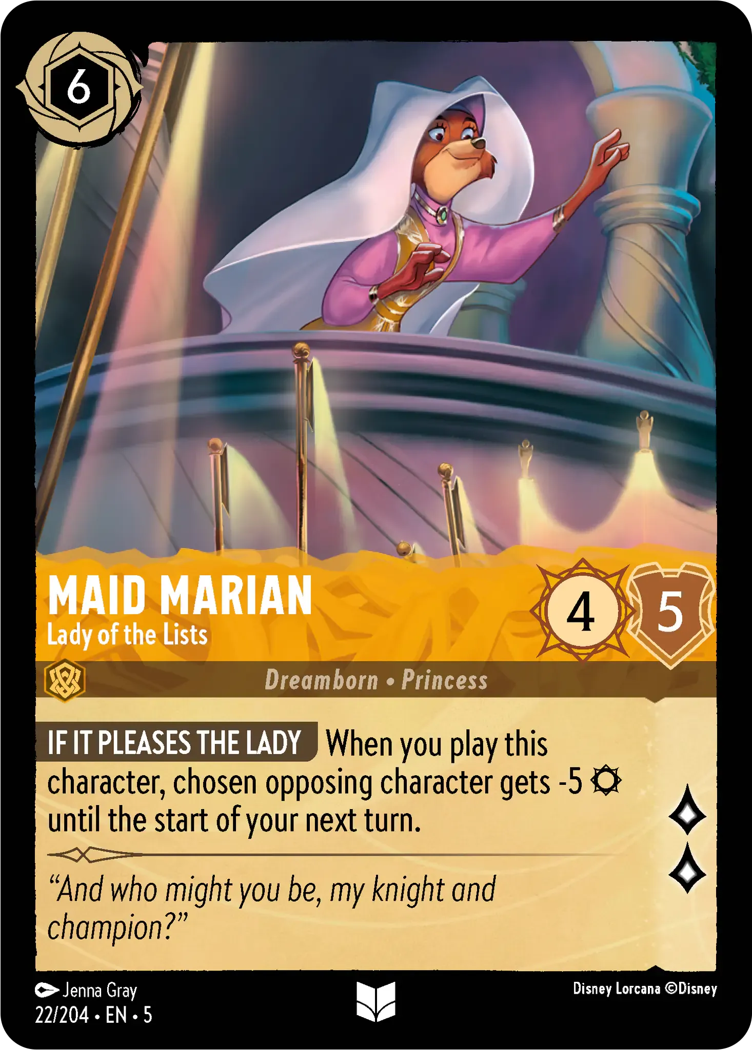 Lorcana - Maid Marian - Lady of the Lists - Shimmering Skies