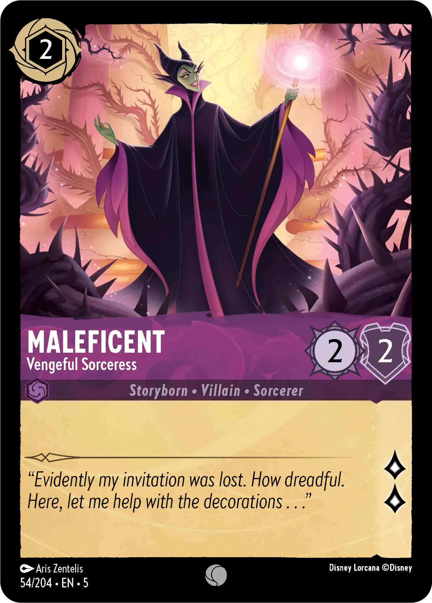 Lorcana - Maleficent - Vengeful Sorceress - Shimmering Skies