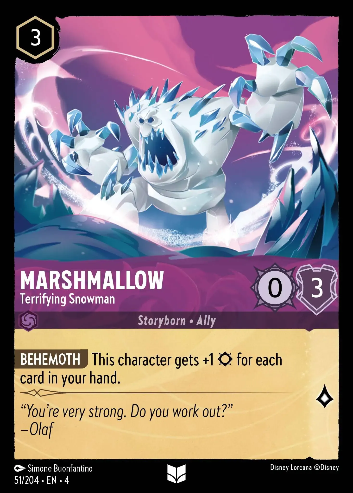 Lorcana - Marshmallow - Terrifying Snowman - Ursula's Return