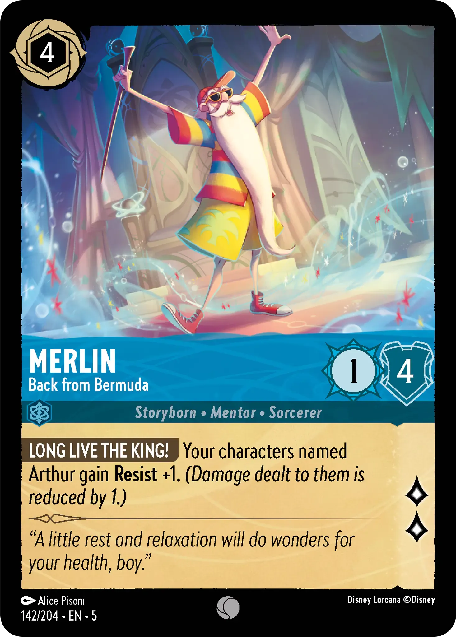 Lorcana - Merlin - Back from Bermuda - Shimmering Skies