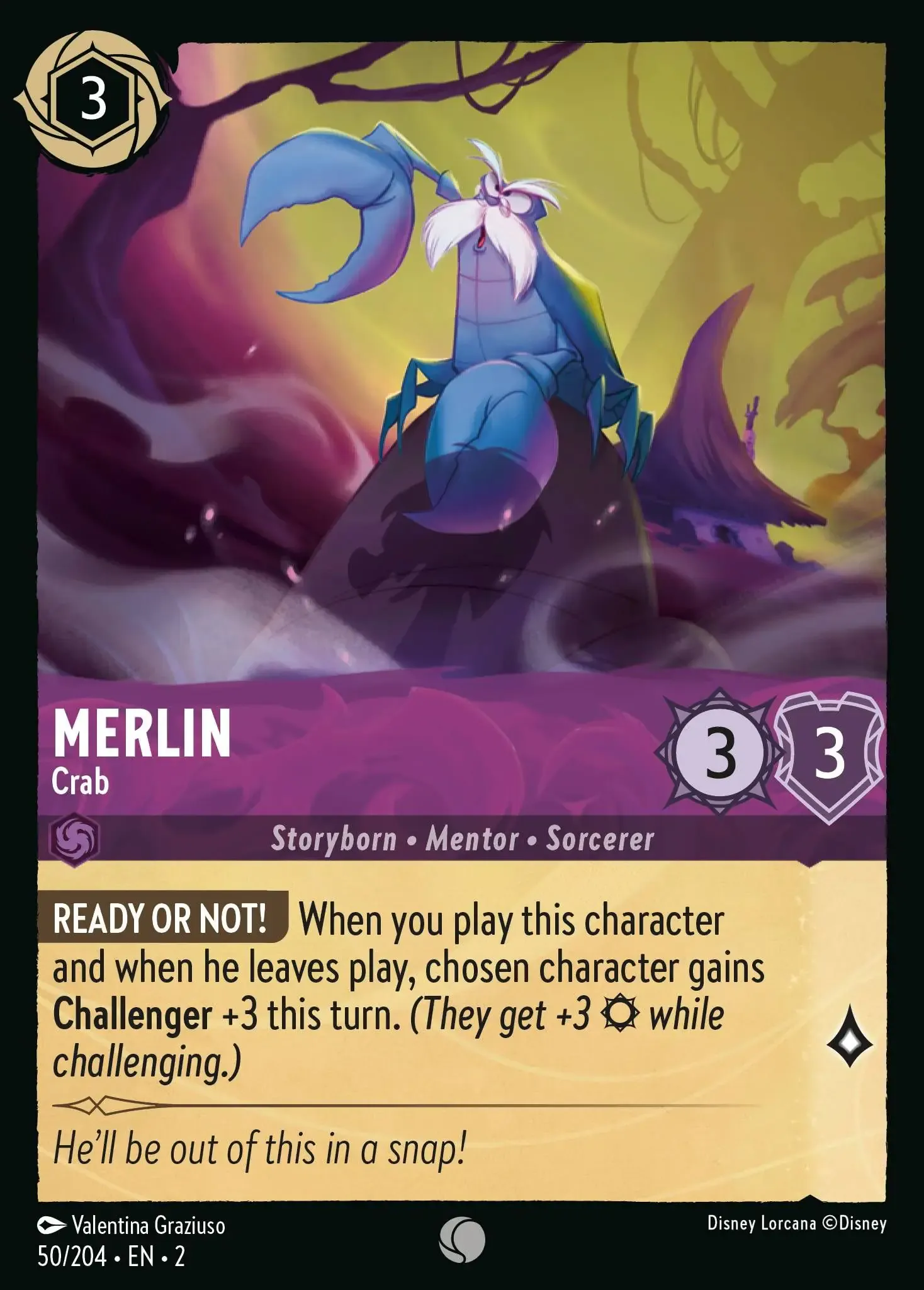 Lorcana - Merlin - Crab - Rise of the Floodborn