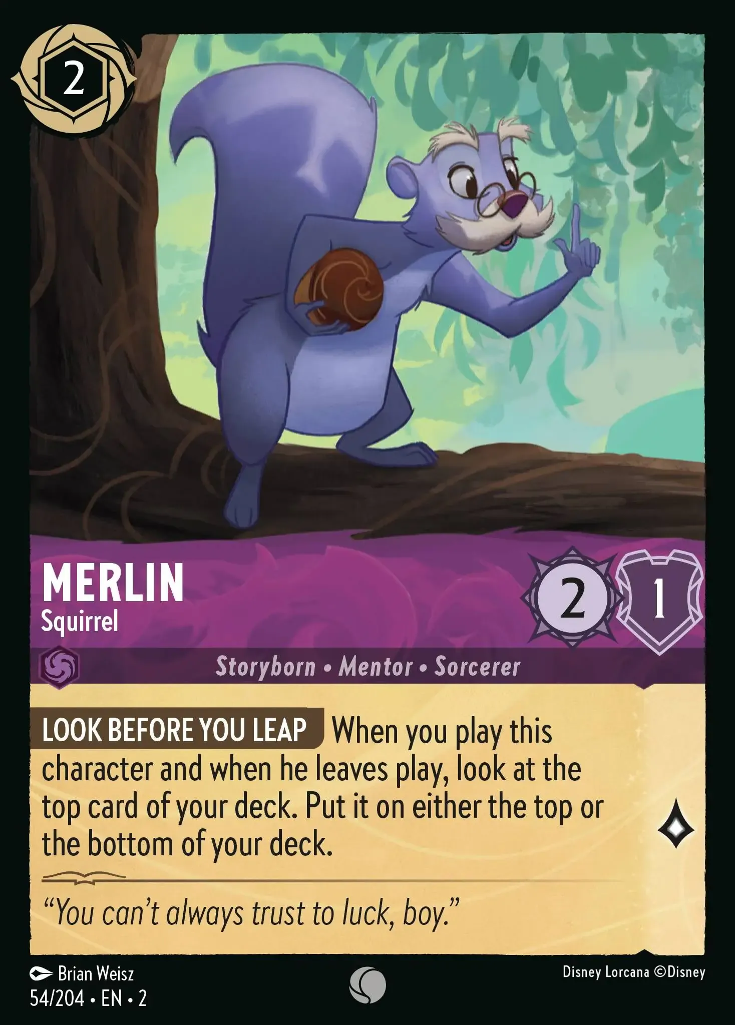 Lorcana - Merlin - Squirrel - Rise of the Floodborn