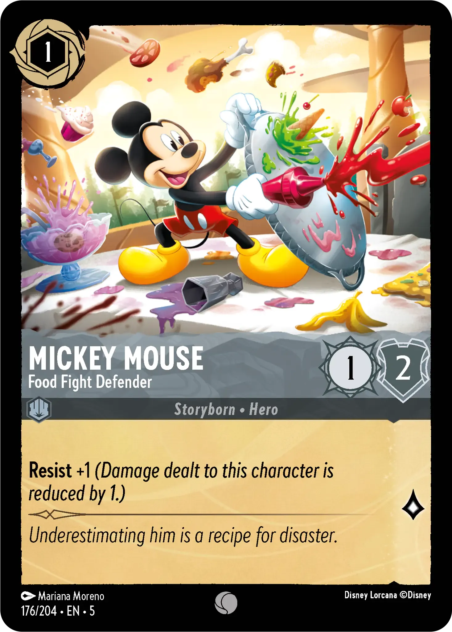 Lorcana - Mickey Mouse - Food Fight Defender - Shimmering Skies