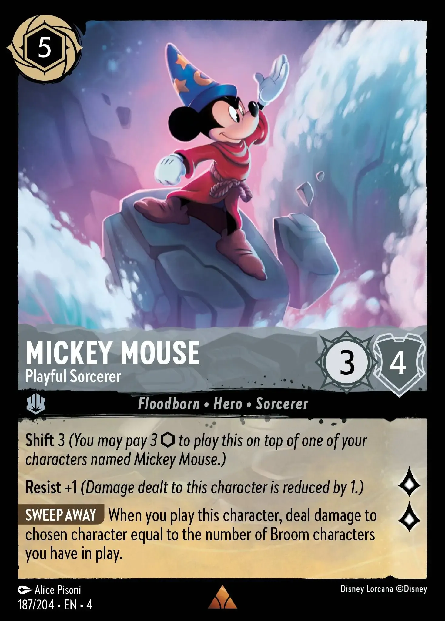 Lorcana - Mickey Mouse - Playful Sorcerer - Ursula's Return
