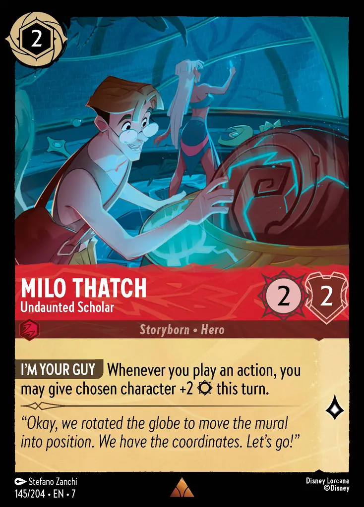 Lorcana - Milo Thatch - Undaunted Scholar - Archazia's Island