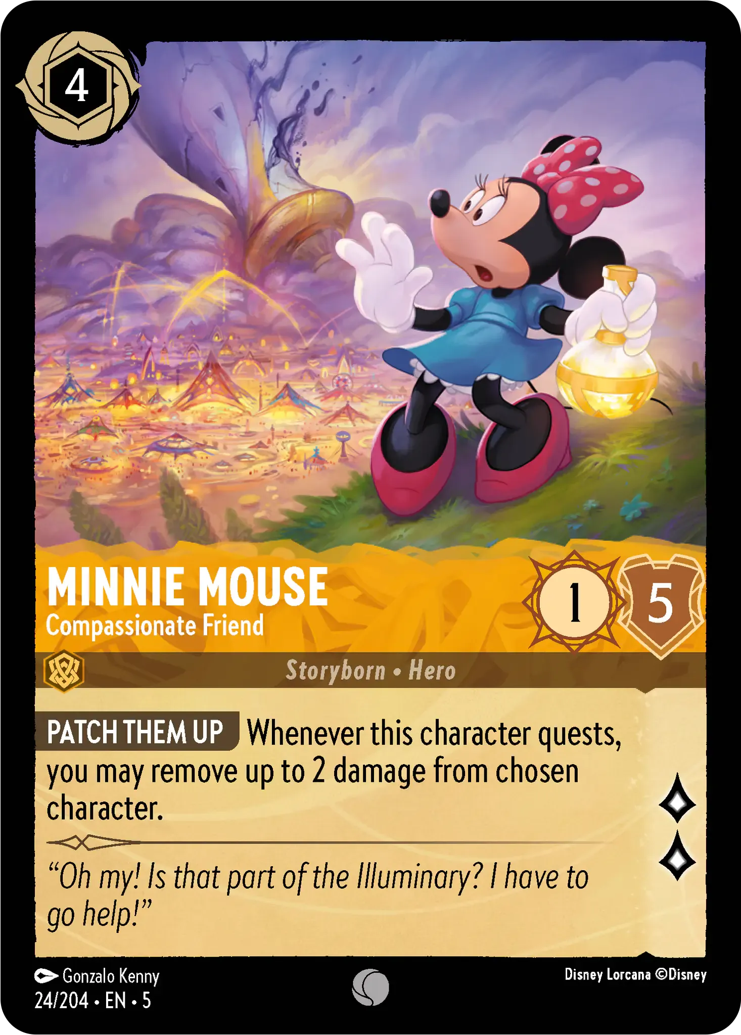 Lorcana - Minnie Mouse - Compassionate Friend - Shimmering Skies