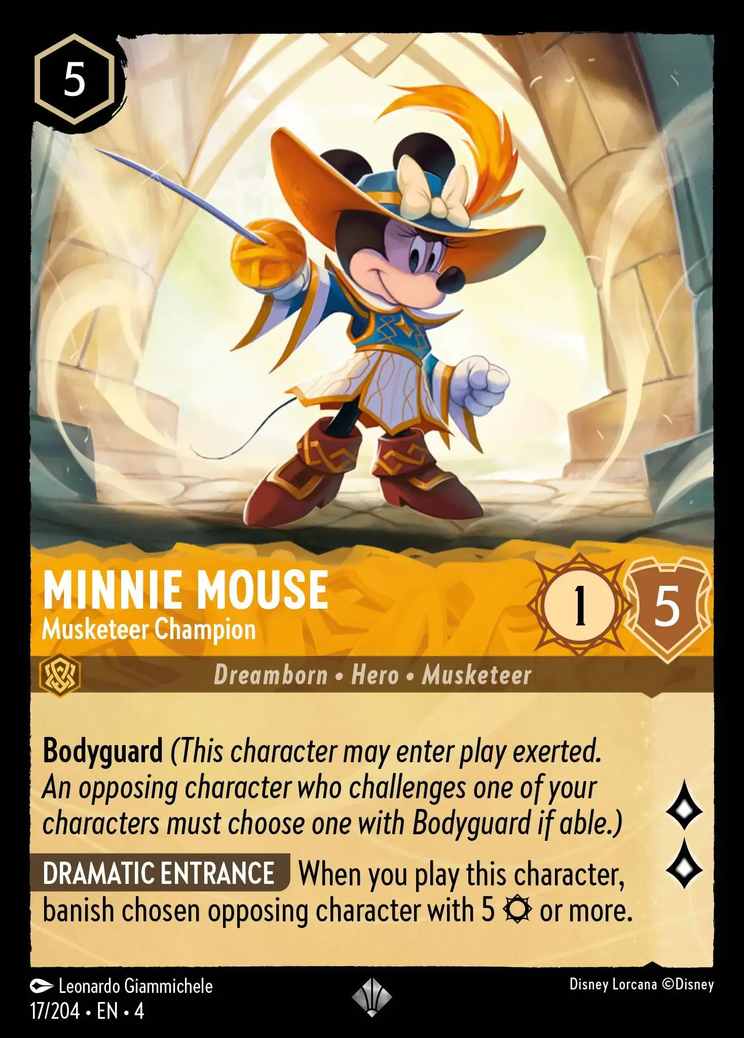 Lorcana - Minnie Mouse - Musketeer Champion - Ursula's Return