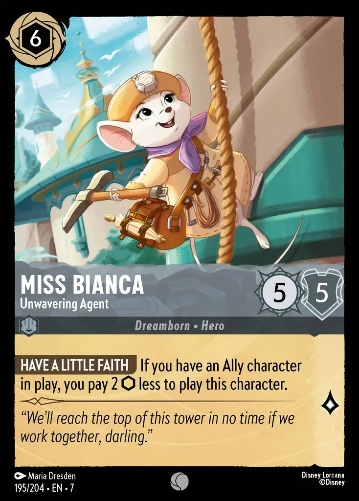 Lorcana - Miss Bianca - Unwavering Agent - Archazia's Island
