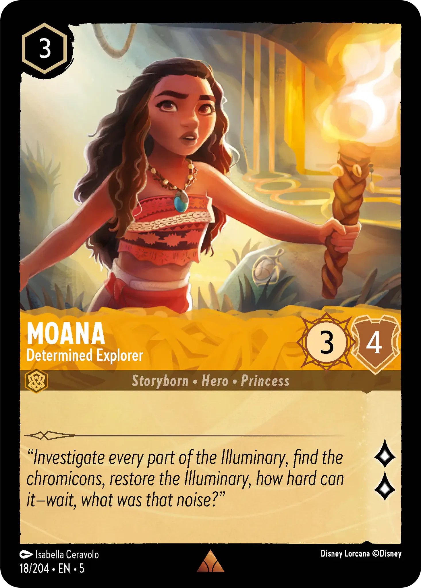 Lorcana - Moana - Determined Explorer - Shimmering Skies