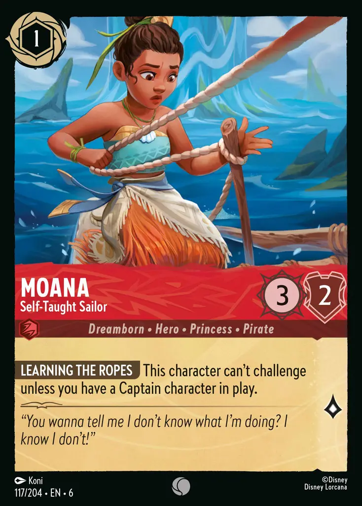 Lorcana - Moana - Self-Taught Sailor - Azurite Sea